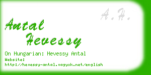 antal hevessy business card